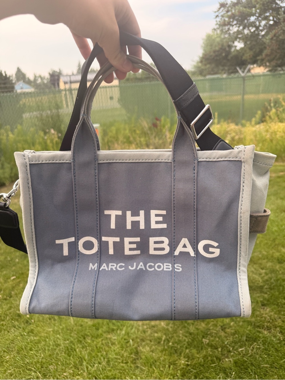 Marc Jacobs Two-Tone Blue Canvas 'The Tote Bag' Medium